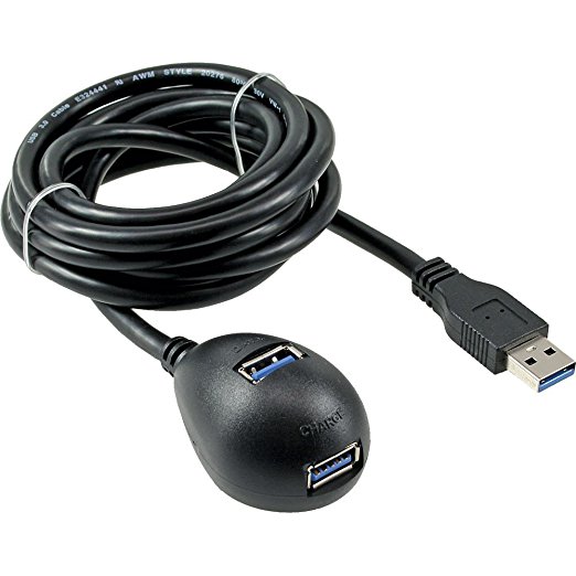 InLine USB 3.0 Verlängerung, A Stecker / Buchse, schwarz, mit Standfuß, 3m schwarz