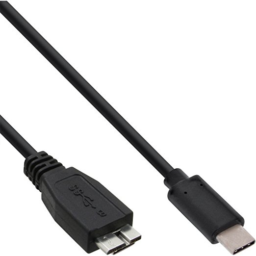 InLine USB 3.1 Kabel, Typ C Stecker an Micro-B Stecker, schwarz, 1,5m schwarz