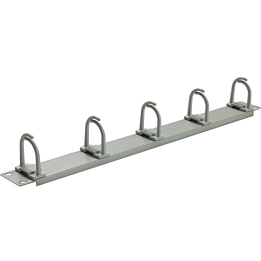 Triton 48,26cm (19") Kabelführungspanel, Triton RAC-VP-X13-A1, 1HE, lichtgrau, mit 5 Kabelführungsbügeln