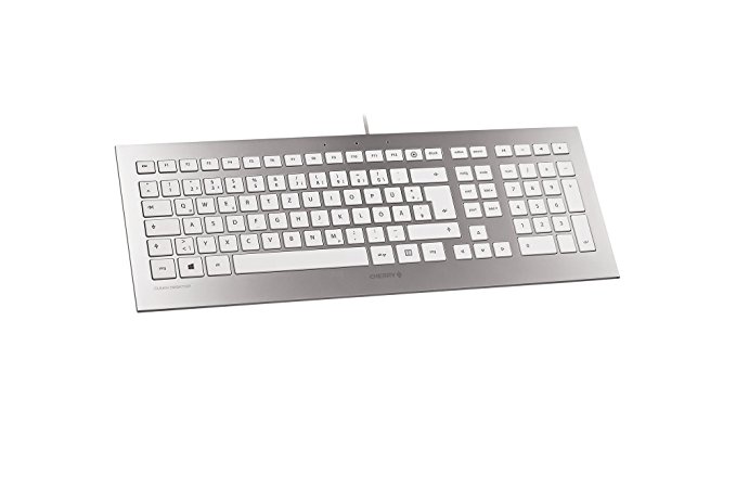 Cherry Strait Keyboard USB weiss/silber (JK-0300DE) Tastatur PC -kabelgebunden-