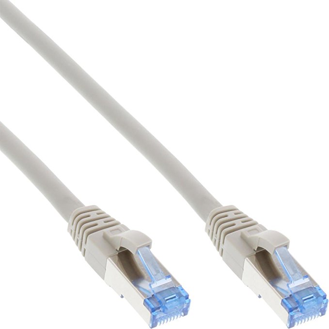 InLine Patchkabel Cat.6A, S/FTP (PiMf), 500MHz, grau, 1m