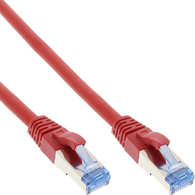 InLine Patchkabel Cat.6A, S/FTP (PiMf), 500MHz, rot, 3m