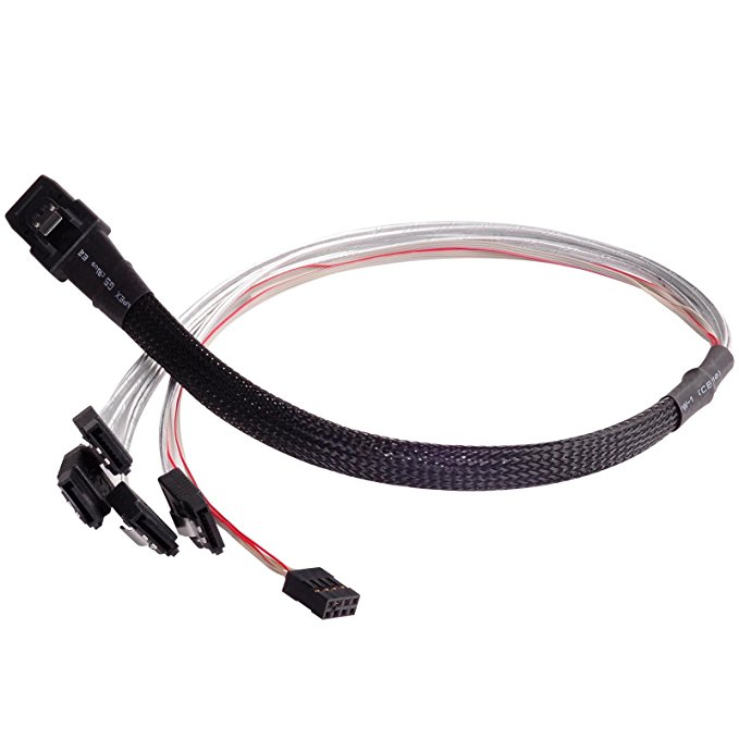Silverstone SST-CPS03 Mini-SAS zu SATA Kabel - 50 cm