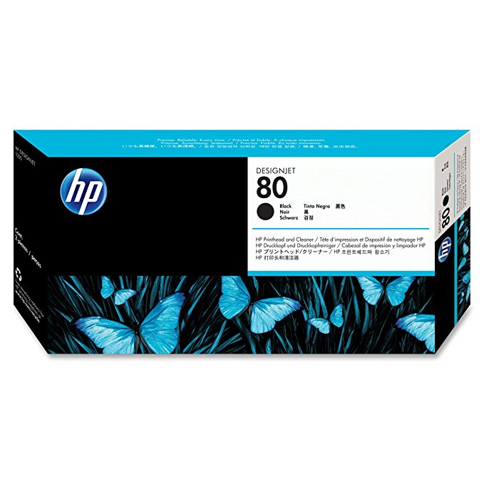 Hewlett Packard 80 - 17 ml - Schwarz - Druckkopf mit Reiniger
