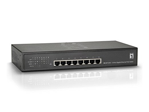 LevelOne Switch 8x GB E PoE 4 Ports 61.6W PoE+