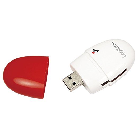 Logilink Card Reader USB "Smile" All-in-One rot
