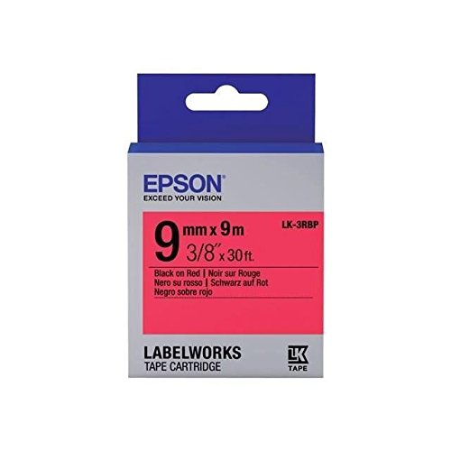 Epson LabelWorks LK-3RBP - Etikettenband - schwarz auf rot
