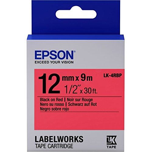 Epson LabelWorks LK-4RBP - Etikettenband - schwarz auf rot