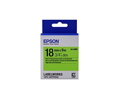 Epson LabelWorks LK-5GBF - Etikettenband - Schwarz auf Grün