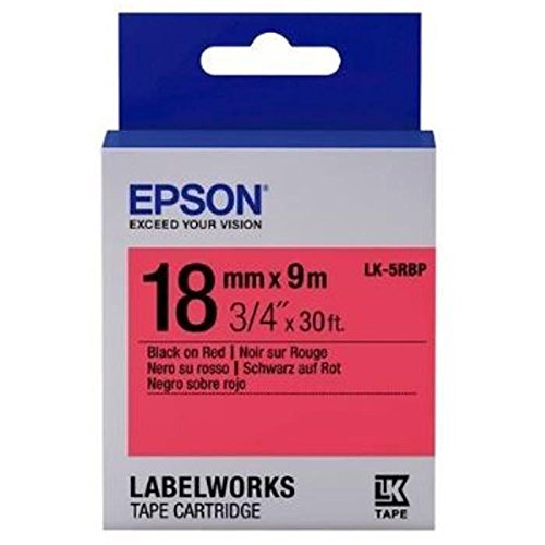 Epson LabelWorks LK-5RBP - Etikettenband - schwarz auf rot