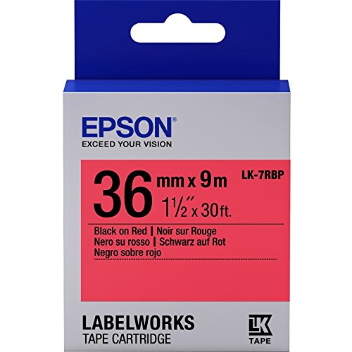 Epson LabelWorks LK-7RBP - Etikettenband - schwarz auf rot