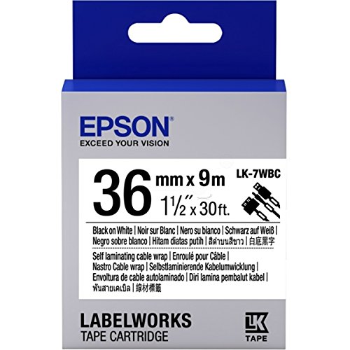 Epson LabelWorks LK-7WBC - Cable wrap - Schwarz auf Weiß