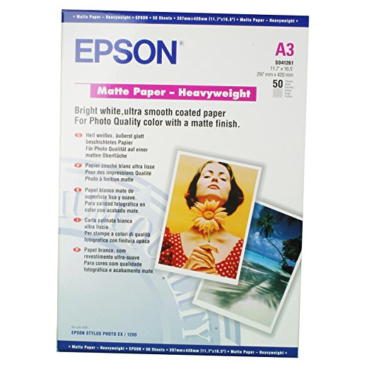Epson Matte Paper - Heavy Weight A 3, 50 Blatt, 167 g S 041261