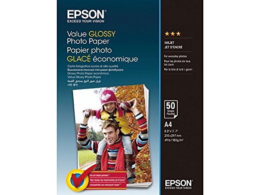 Epson Value Glossy Photo Paper A 4, 50 Blatt, 183 g S 400036