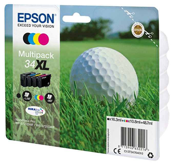 Epson DURABrite Ultra Multipack (4 Farben) 34 XL T 3476 Tintenpatrone