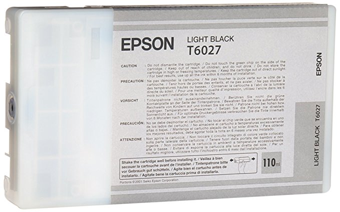 Epson light schwarz T 602 110 ml T 6027 Tintenpatrone