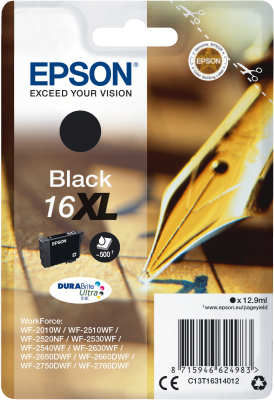 Epson WF2010/2510/2530/2540 bk XL T1631