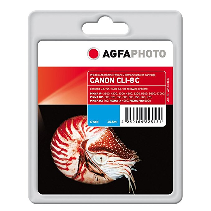 AgfaPhoto CLI-8 C cyan with chip Tintenpatrone