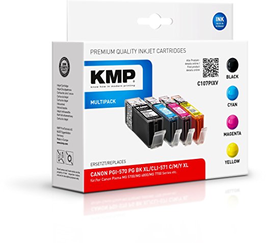 KMP C107PIXV Multipack komp. mit Canon PGI-570/CLI-571 XL C/M/Y Tintenpatrone