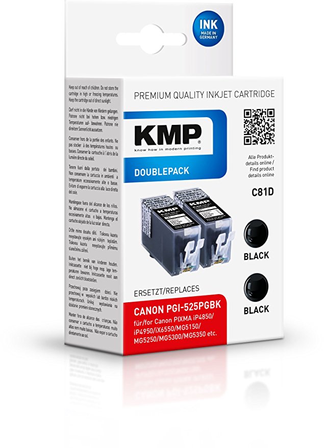 KMP C81D sw DP kompatibel m. Canon PGI-525 PGBK Tintenpatrone