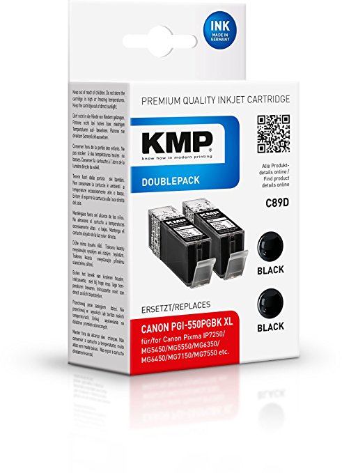 KMP C89D sw DP kompatibel mit Canon PGI-550PGBK Tintenpatrone