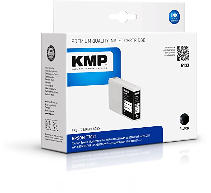 KMP E133 schwarz kompatibel mit Epson T7021 Tintenpatrone