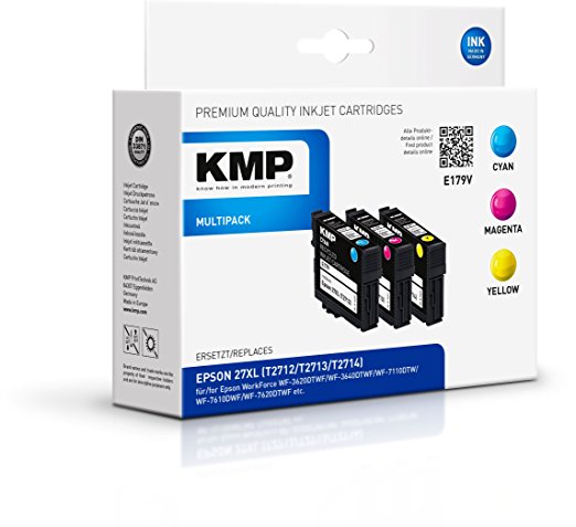 KMP E179V Multipack C/M/Y kompatibel mit Epson T 2715 Tintenpatrone