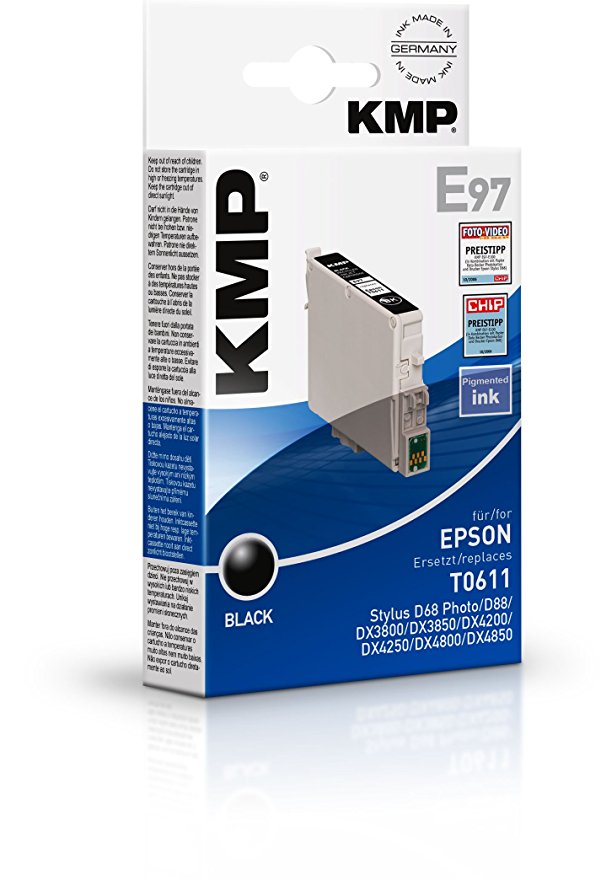 KMP E97 schwarz kompatibel mit Epson T 061 Tintenpatrone