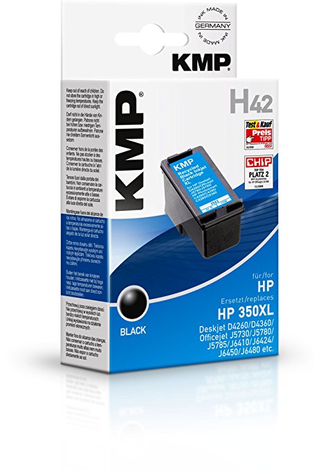 KMP H42 schwarz komp. mit Hewlett Packard CB336EE Nr. 350 XL Tintenpatrone