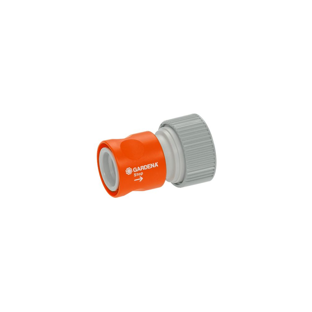 Gardena Profi-System-Übergangsstück 2814-20 Kupplung orange/grau, 19mm (3/4"), mit Wasserstop