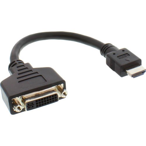 InLine 0,2m HDMI zu DVI Buchse Adapter Kabel High Speed - schwar