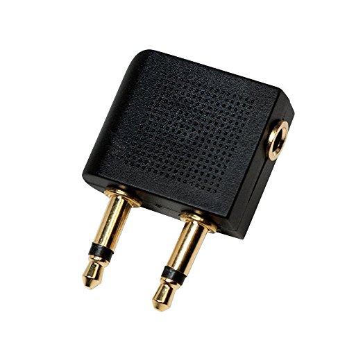 Logilink - Audioadapter für Flugzeug - Mono Mini-Stecker (M) bis stereo mini jack (W) - 90° Stecker